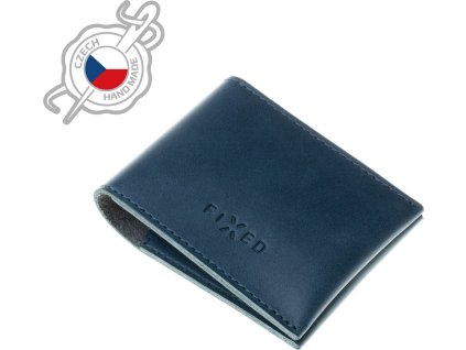Kožená peňaženka FIXED Wallet z pravej hovädzej kože, modrá