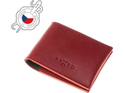Kožená peňaženka FIXED Wallet z pravej hovädzej kože, červená