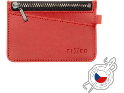 Kožená peňaženka FIXED Coins, červená