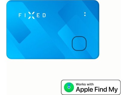 Smart tracker FIXED Tag Card s podporou Find My, bezdrátové nabíjení, modrý