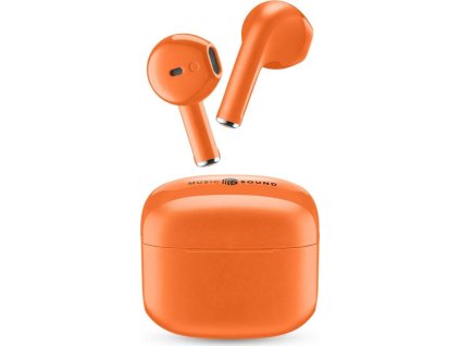 TWS bezdrátová pecková sluchátka Music Sound SWAG, oranžová