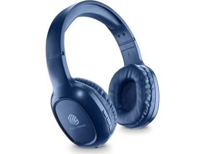 Bluetooth slúchadlá MUSIC SOUND s hlavovým mostom a mikrofónom, modrá
