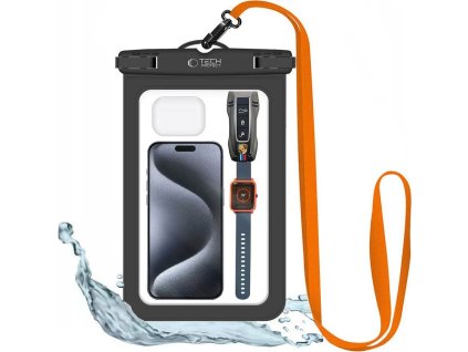 TECH-PROTECT UWC9 UNIVERSAL WATERPROOF CASE 8.9 INCH BLACK/ORANGE