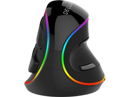 Drátová vertikální myš Delux M618Plus 4000DPI RGB