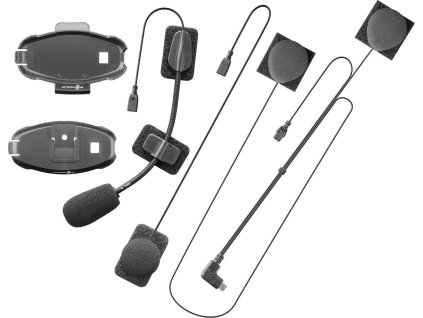 Univerzálny audio kit s plochým jackom pre interkomy Active a Connect