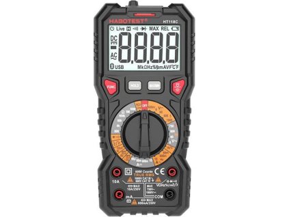 Digitálny multimeter so svietidlom Habotest HT118C, True RMS, NCV, testovanie batérií