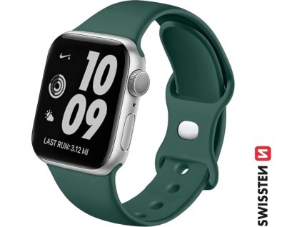 SWISSTEN REMIENOK PRE APPLE WATCH SILIKÓNOVÝ 42 / 44 / 45 / 49 mm ZELENÝ