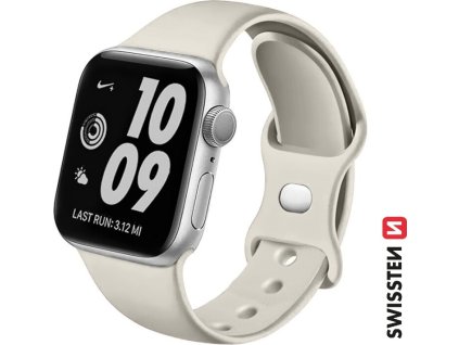 SWISSTEN ŘEMÍNEK PRO APPLE WATCH SILIKONOVÝ 42 / 44 / 45 / 49 mm KAMENNĚ ŠEDÝ