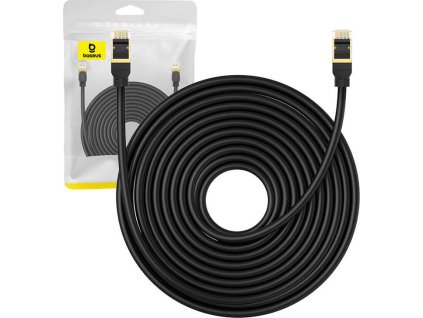Síťový kabel cat.8 Baseus Ethernet RJ45, 40Gb/s, 15 m (černý)