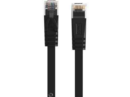 Orico RJ45 Cat.6 plochý síťový kabel Ethernet 1 m (černý)