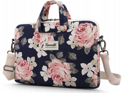 Taška na MacBook / notebook - CANVASLIFE, 15"-16" Briefcase Navy Rose