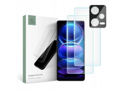 Tvrzené sklo TECH-PROTECT SUPREME SET XIAOMI REDMI NOTE 12 PRO 5G / 12 PRO+ PLUS 5G CLEAR