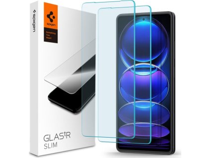 Tvrzené sklo SPIGEN GLAS.TR SLIM 2-PACK XIAOMI REDMI NOTE 12 PRO 5G / 12 PRO+ PLUS 5G / POCO X5 PRO 5G CLEAR