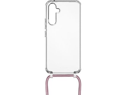 Pouzdro FIXED Pure Neck s růžovou šňůrkou na krk pro Samsung Galaxy A54 5G
