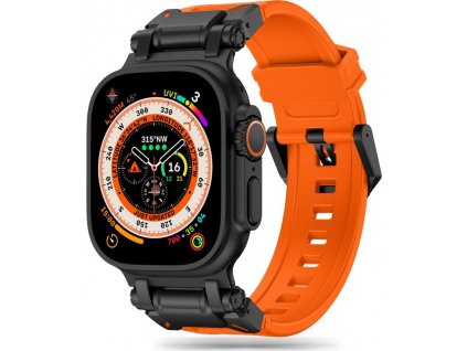 TECH-PROTECT DELTA PRO REMIENOK PRE APPLE WATCH 4 / 5 / 6 / 7 / 8 / 9 / SE / ULTRA 1 / 2 (42 / 44 / 45 / 49 MM) ORANGE/BLACK