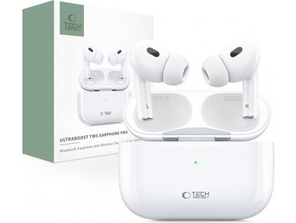 TECH-PROTECT BEZDRÁTOVÁ SLUCHÁTKA ULTRABOOST TWS EARPHONE PRO WHITE