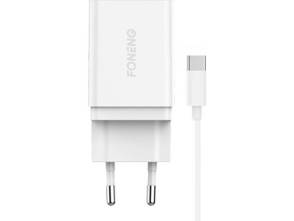Rychlonabíječka Foneng 1x USB K300 18W + kabel USB na USB-C
