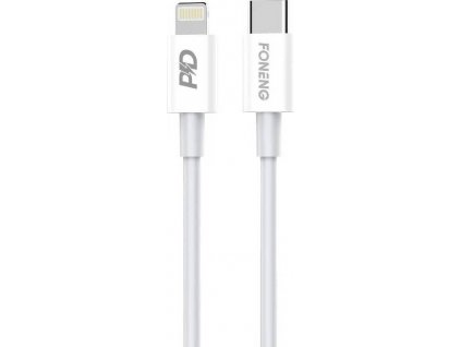 Kábel USB-C na Lighting Foneng X31 pre iPhone, 20W 1 m (biely)