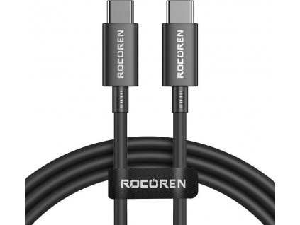 Rýchly nabíjací kábel Rocoren USB-C na USB-C Simples Series 100W, 2m (čierny)