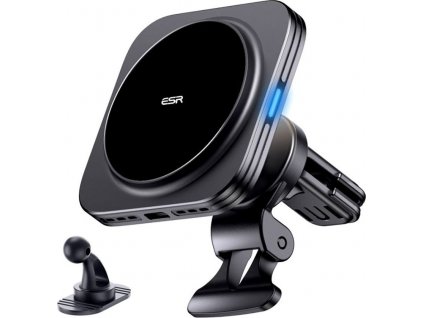 ESR HALOLOCK MAGNETIC MAGSAFE VENT CAR MOUNT WIRELESS CHARGER QI2 15W BLACK