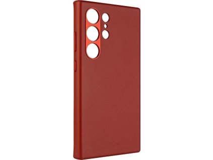 Kožený zadný kryt FIXED MagLeather s podporou MagSafe pre Samsung Galaxy S24 Ultra, červený