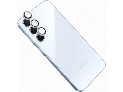 Ochranná skla čoček fotoaparátů FIXED Camera Glass pro Samsung Galaxy A15/A15 5G, stříbrná