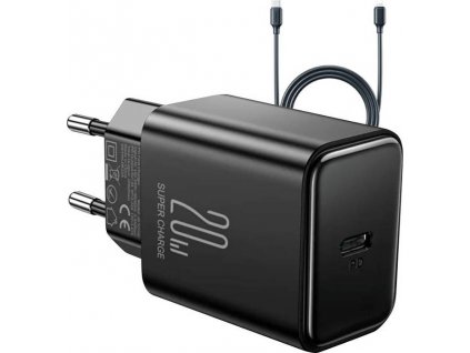 Nabíječka Joyroom JR-TCF06 Flash PD, 20 W + USB-C kabel Lightning pro iPhone 1 m (černá)