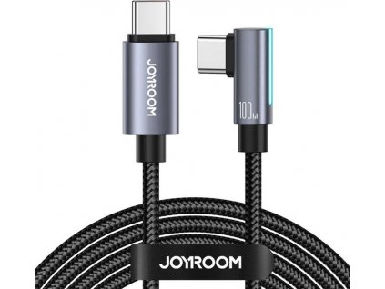 Kabel S-CC100A17 100W USB C na USB C Angle (zahnutý L) Joyroom / 100W / 1,2 m (černý)