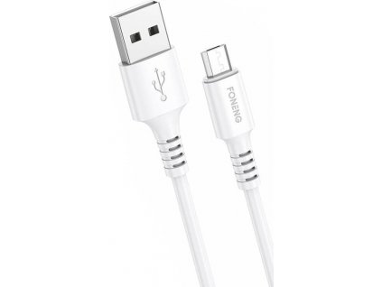 Kabel USB na Micro USB Foneng, X85 3A Quick Charge, 1 m (bílý)