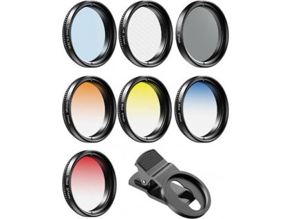 APEXEL APL-37UV-7G 37mm Externé / prídavné objektívy a filtre na mobilný telefón - sada (ND, CPL, Star, farebné filtre)