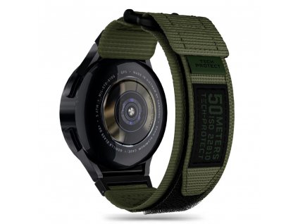 TECH-PROTECT řemínek SCOUT pro Samsung Galaxy Watch 4 / 5 / 5 PRO / 6 MILITARY GREEN