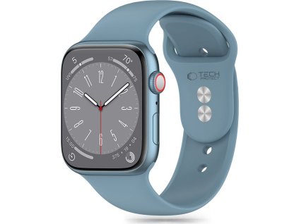 TECH-PROTECT ŘEMÍNEK SILICONE APPLE WATCH 4 / 5 / 6 / 7 / 8 / 9 / SE / ULTRA 1 / 2 (42 / 44 / 45 / 49 MM) WINTER BLUE