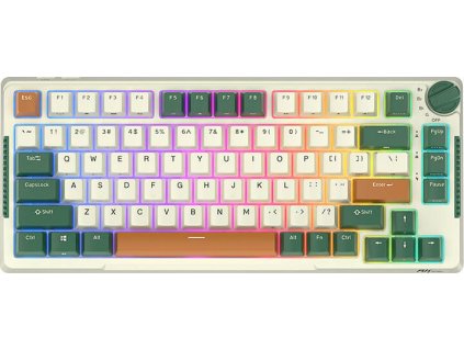 Bezdrátová mechanická klávesnice Royal Kludge RKH81 RGB, Sky cyan switch (zelený) anglická
