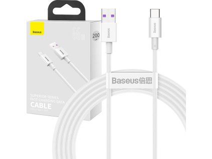 Baseus Superior Series Fast Charging Datový Kabel USB-A - USB-C 66W 2m White