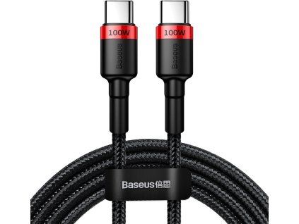 Baseus Cafule Flash Charging Datový Kabel USB-C - USB-C 100W 2m Red/Black