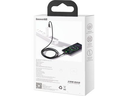 Baseus Superior Series Fast Charging Datový Kabel USB-A/USB-C 66W 2m Black