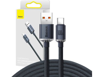 Baseus CAJY000501 Crystal Shine Series Datový Kabel USB - USB-C 100W 2m Black