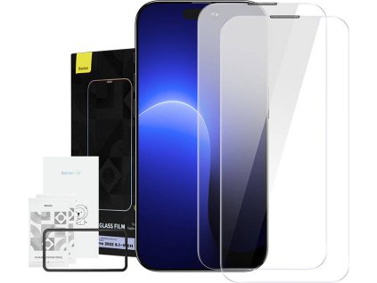 Baseus Crystal Tvrdené sklo odolné proti prachu 0,3 mm pre iPhone 14 Pro (2 ks)