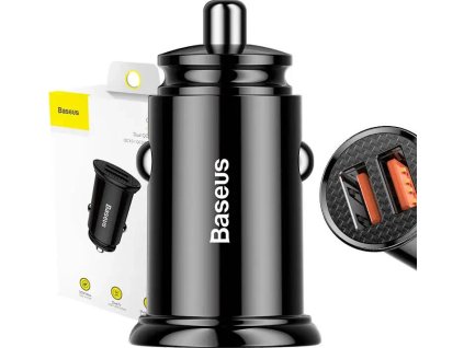 Baseus CCALL-YD01 Circular Nabíječka do Auta 2xUSB QC3.0 30W Black
