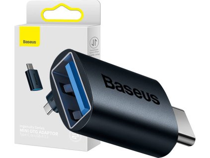 Baseus Ingenuity adaptér USB-C na USB-A OTG (modrý)