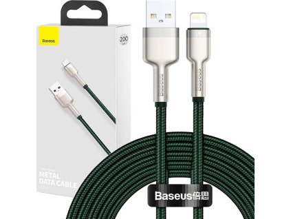 Kabel USB pro Lightning Baseus Cafule, 2,4A, 2m (zelený)