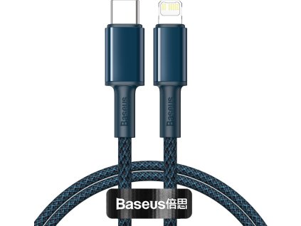 Baseus High Density Braided Series Fast Charging Datový Kabel USB-C - Lightning 20W 2m Blue