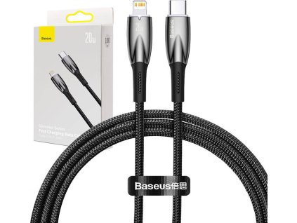 Baseus Glimmer Series Fast Charging Datový Kabel USB-C - Lightning 20W 1m Black
