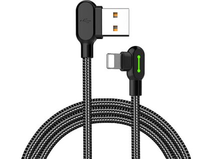 Uhlový kábel USB Lightning Mcdodo CA-4671 LED, 1,2 m (čierny)