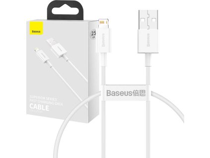 Baseus CALYS-02 Superior Fast Charging Kabel Lightning 2.4A 0.25m White