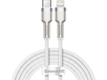 USB-C kábel pre Lightning Baseus Cafule, PD, 20W, 2m (biely)