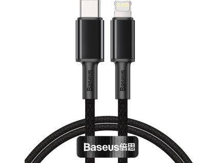 Baseus High Density Braided Series Fast Charging Datový Kabel USB-C - Lightning 20W 1m Black