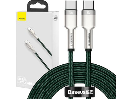 Baseus Cafule Series Metal Data USB-C / USB-C PD QC SCP 100W 5A 2 m cable - green