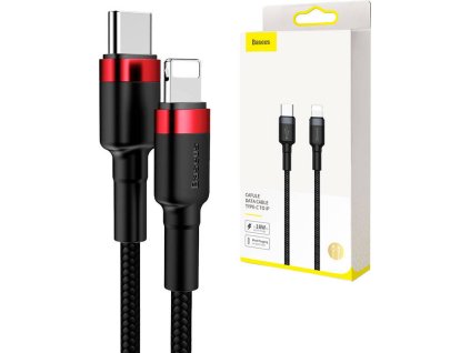 Baseus Cafule Datový Kabel USB-C - Lightning 20W 1m Red/Black
