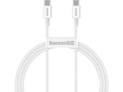 Kabel Baseus Superior Series USB-C na USB-C, 100W, 1m (bílý)
